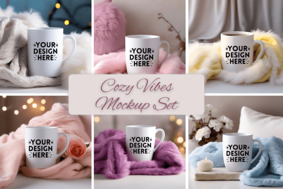 Download Cozy Vibes Coffee Mug Mockup Set (1) - Cozy vibes Collection