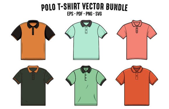 Download Polo T-shirt Vector Illustration Bundle - Premium Bundle