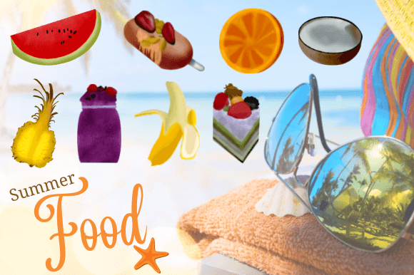 Download Watercolor Summer Food. - Summer food Collection