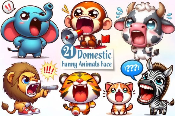 Download Domestic Funny Animals Face Sublimation - Domestic Collection