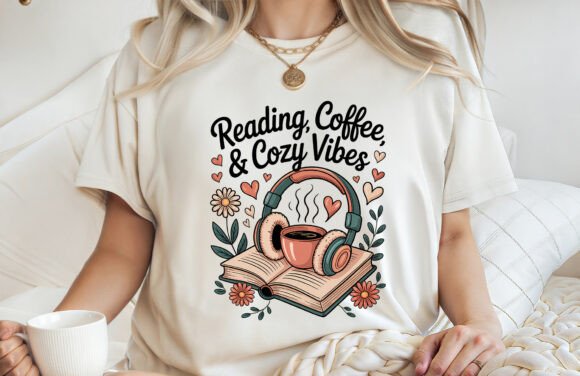 Download Reading Coffee and Cozy Vibes Fall Shirt - Cozy vibes Collection