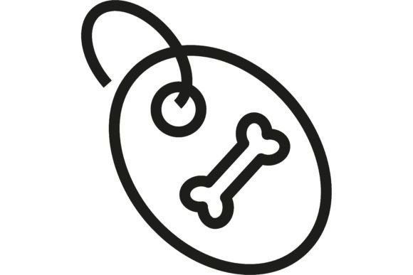 Download Pet Label Line Icon. Domestic Dog, Anima - Domestic Collection