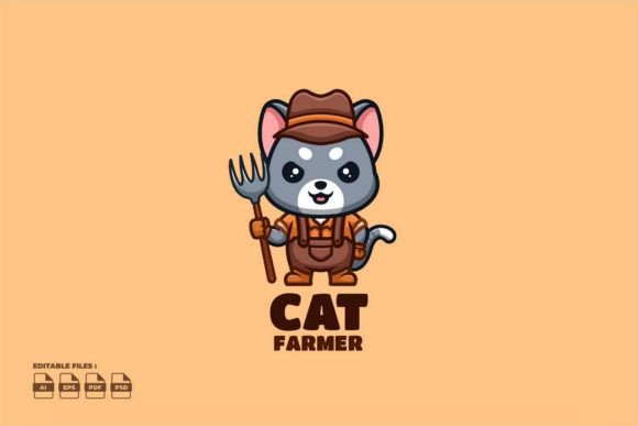 Download Farmer Domestic Cat Cute Kawaii Creative - Domestic Collection