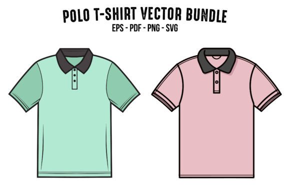 Download Set of Polo T-shirt Vector Illustration - Premium Bundle