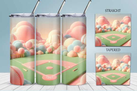 Download A Pastel Baseball Field with Cloud Grass - Pastel baseball Collection